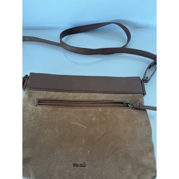 The Sak Sanibel Leather Crossbody Bag Brown Adjustable Strap Purse - Picture 4 of 15
